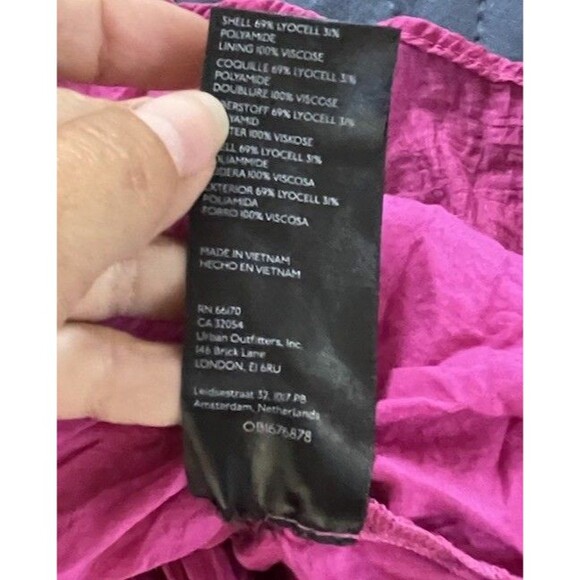 Anthropologie Maeve Juliet Tiered Tunic Mini Dress‎ Size MP fushia Boho - Picture 9 of 14